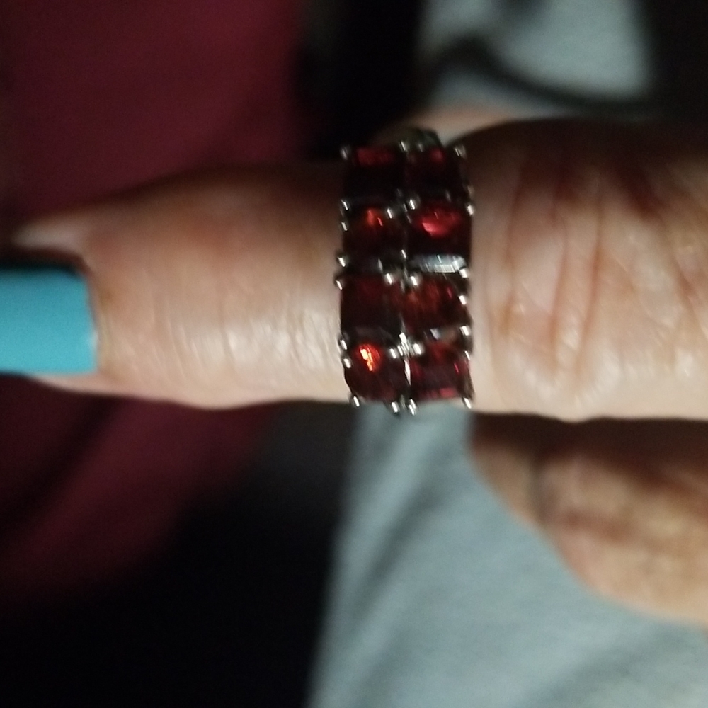 Garnet band ring